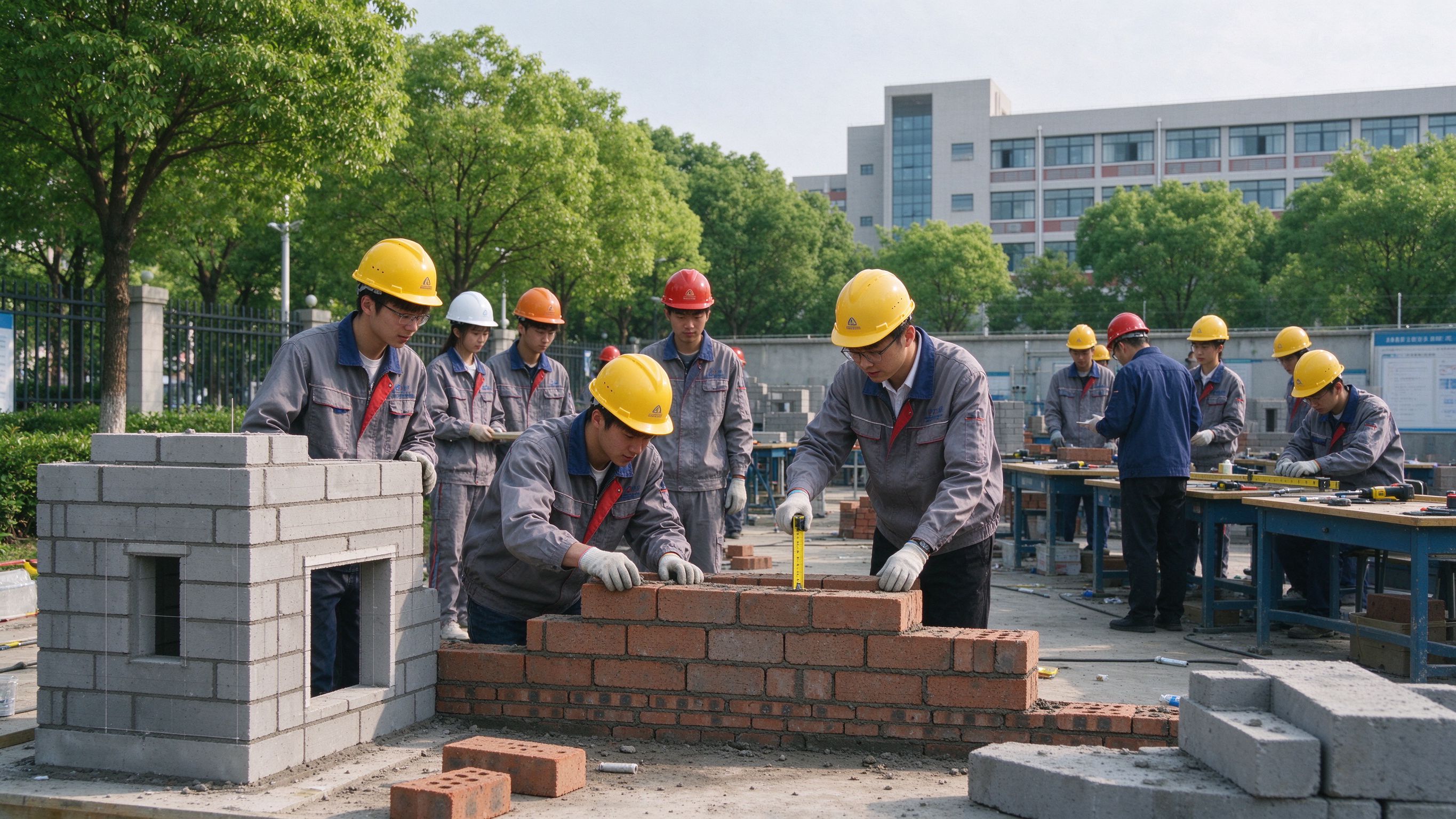 校企合作实训课堂学生分组实操